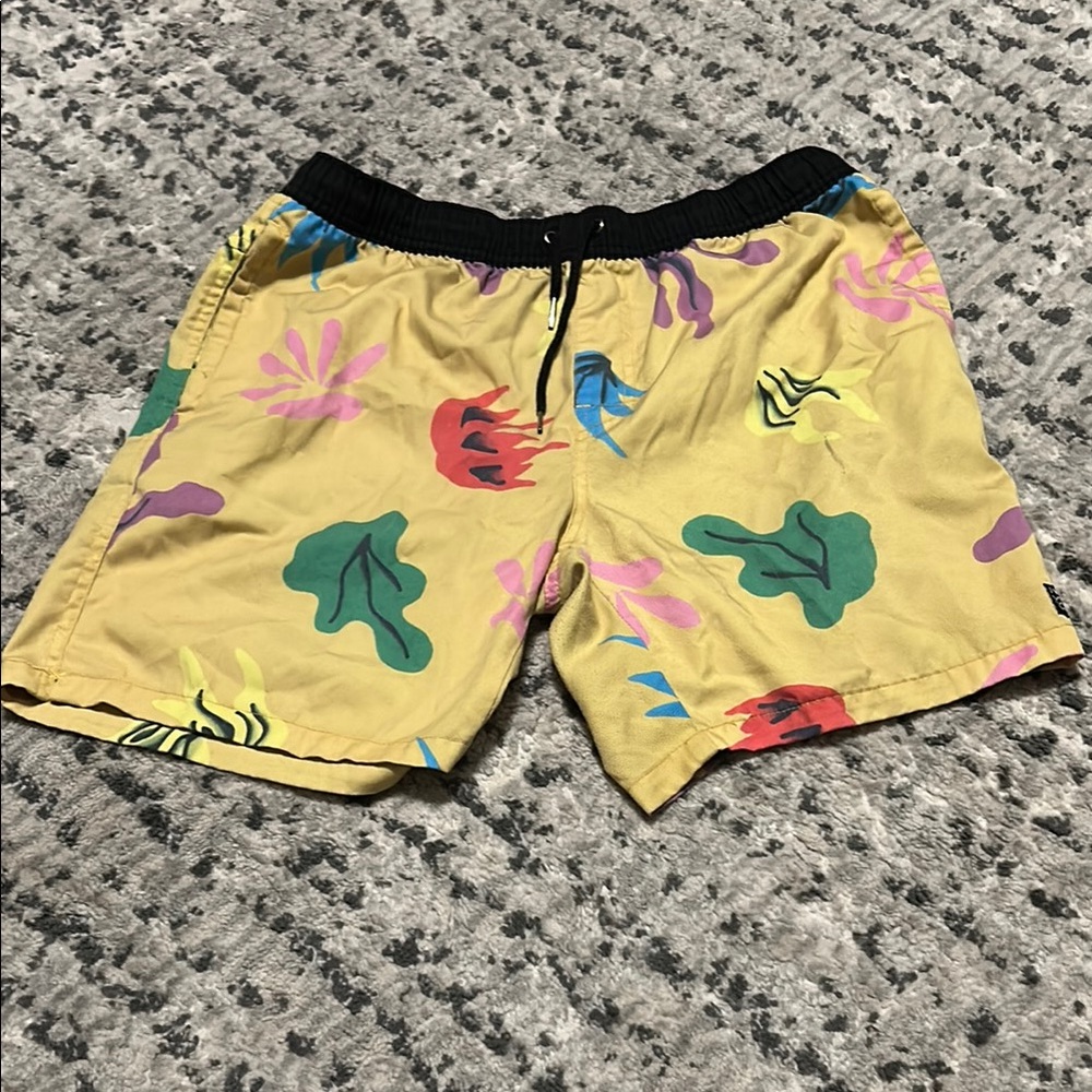 Swell Men's Yellow Patterned Drawstring Waist. So… - image 1